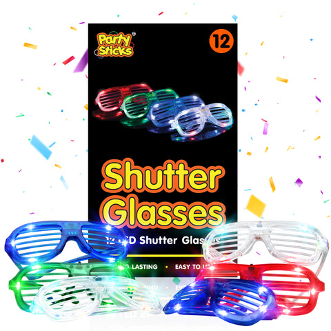 toy of the month freebie 12-pack party sunglasses LED shutter glasses