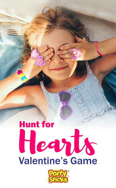 Valentine's Day Party Ideas for Kids who love to be active - Host a love-themed scavenger hunt or load all the PartySticks Valentine party favors into the Saran Ball games. Fun Valentine party ideas for home and school
