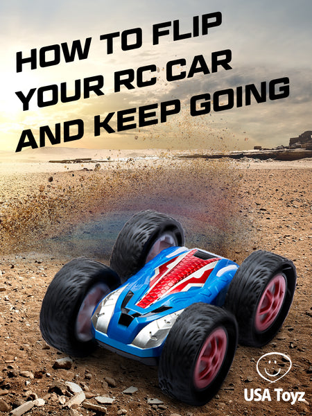 Flip with one switch! Enjoy rough roads and feel the thrill of a flipping RC. Oversized rubber tires are best for all types of terrain and work well with all the twists and turns.