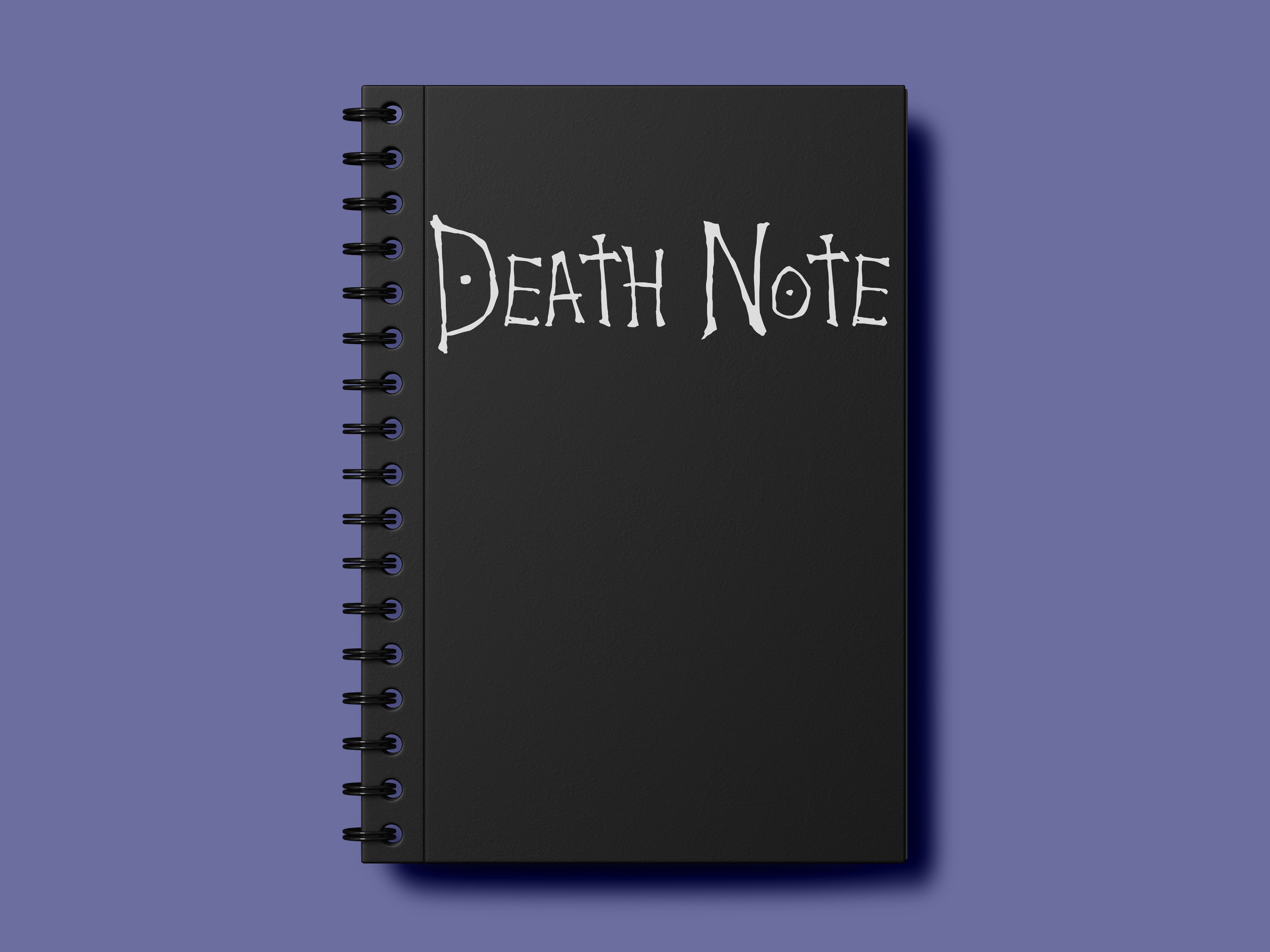 Deathnote Deathnotebook Death Anime Manga Light Ryuk - Death Note Book Png,  Transparent Png - vhv