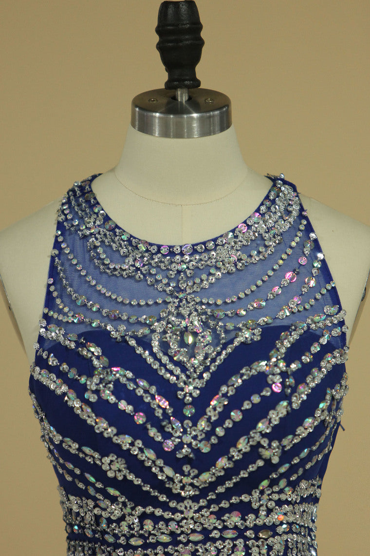 2024 Halter Robes de bal A / Princesse Tulle & mousseline corsage perlé