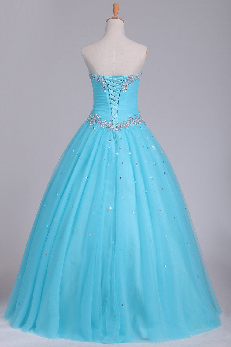 2024 Robes de Quinceanera chérie Tulle perles avec et Ruffles robe de bal
