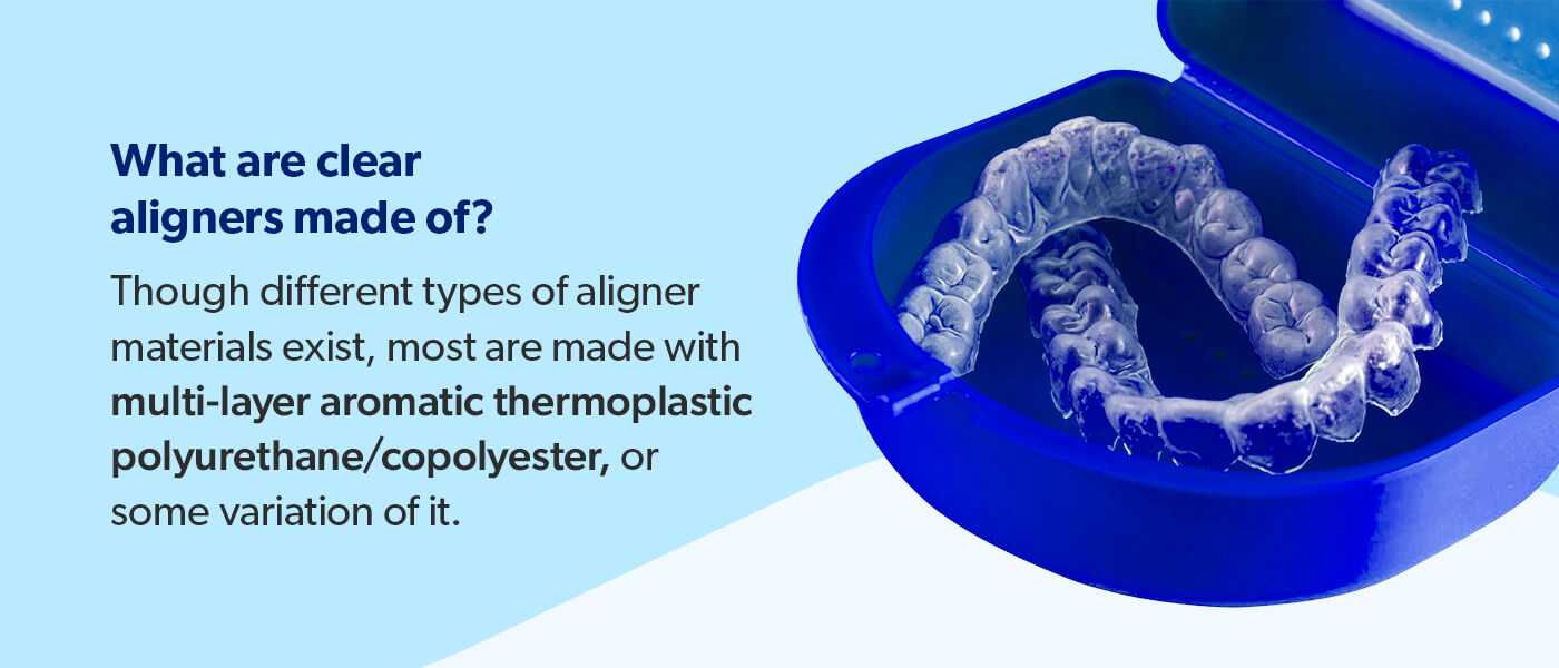 What are clear aligners made of?