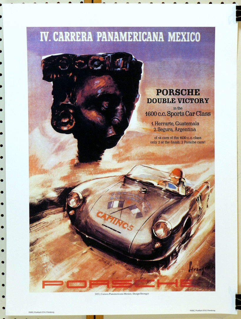 Porsche 1953 Carrera Panamericana Reprint Poster – Vintage Auto Posters