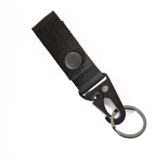 ELV Llavero retráctil resistente con bloqueo de intervalos, clip para  cinturón y mosquetón, carrete de llave de identificación para credencial
