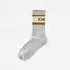Sato Border Socks: Color Grey
