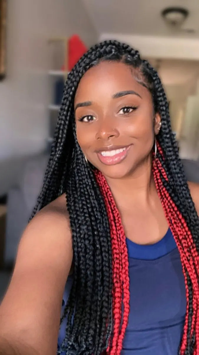 Peekaboo Braids Red