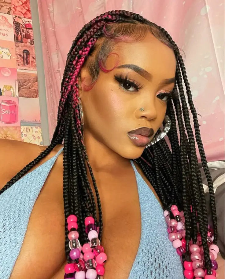 Peekaboo Braids With Beads