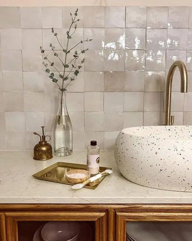 terrazzo tile basin