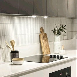 kitchen white kit kat tile