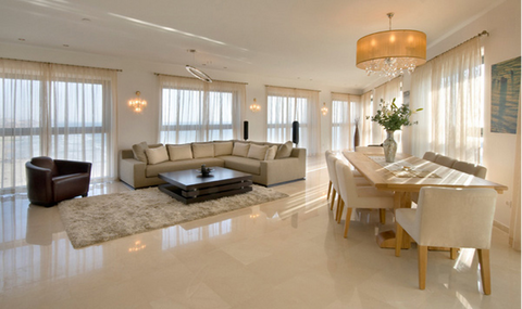 light coloured floor tiles