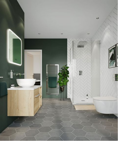 two contrast patterned tiles
