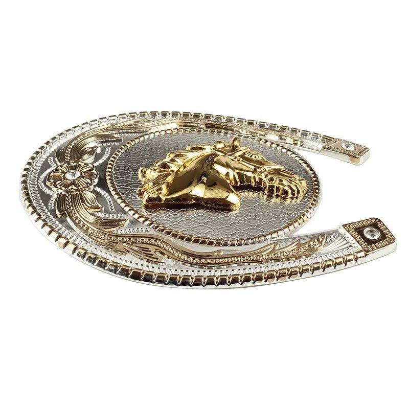 Large Gold Western Belt Buckle