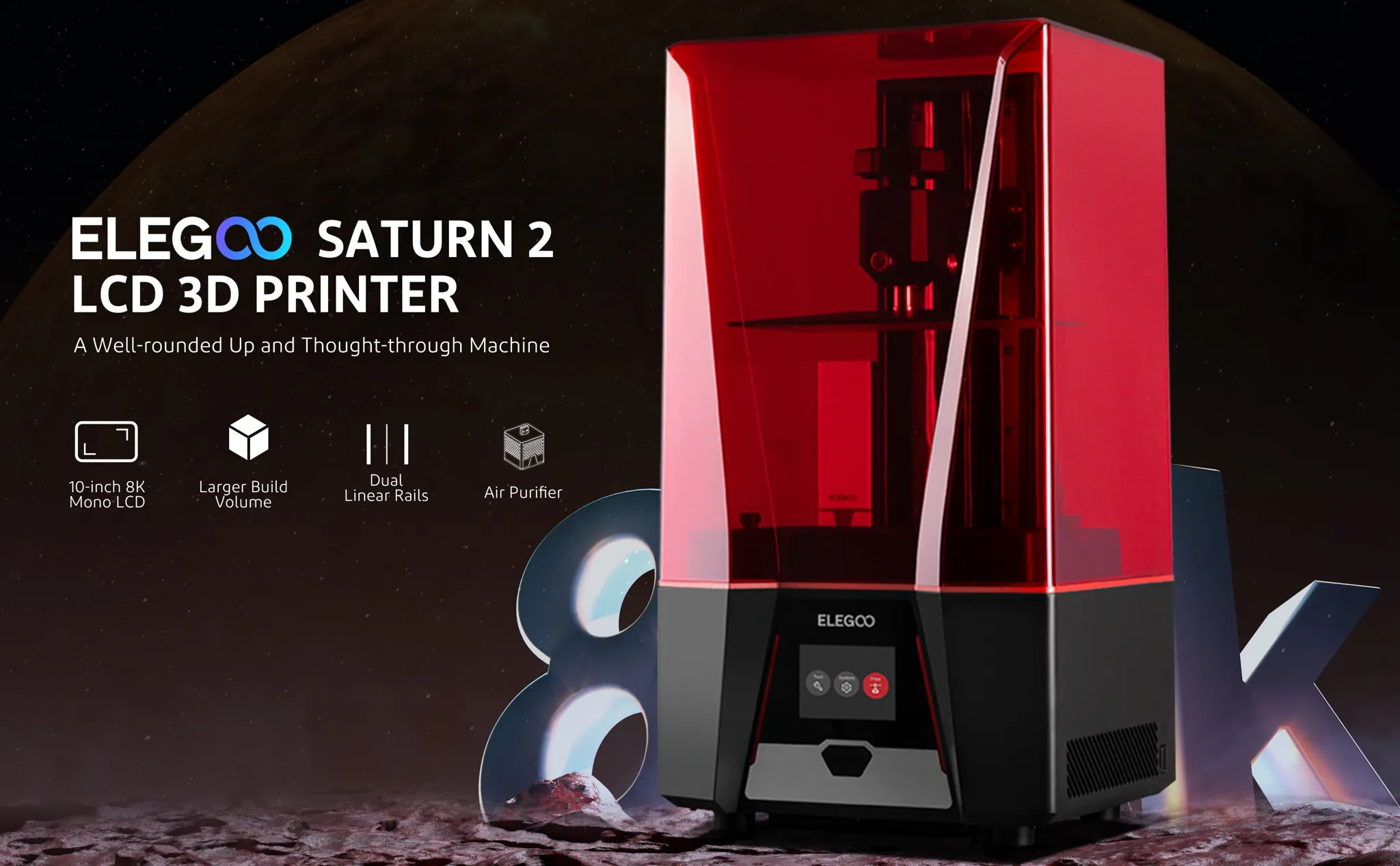 ELEGOO Saturn 8K Resin 3D Printer – ELEGOO Official