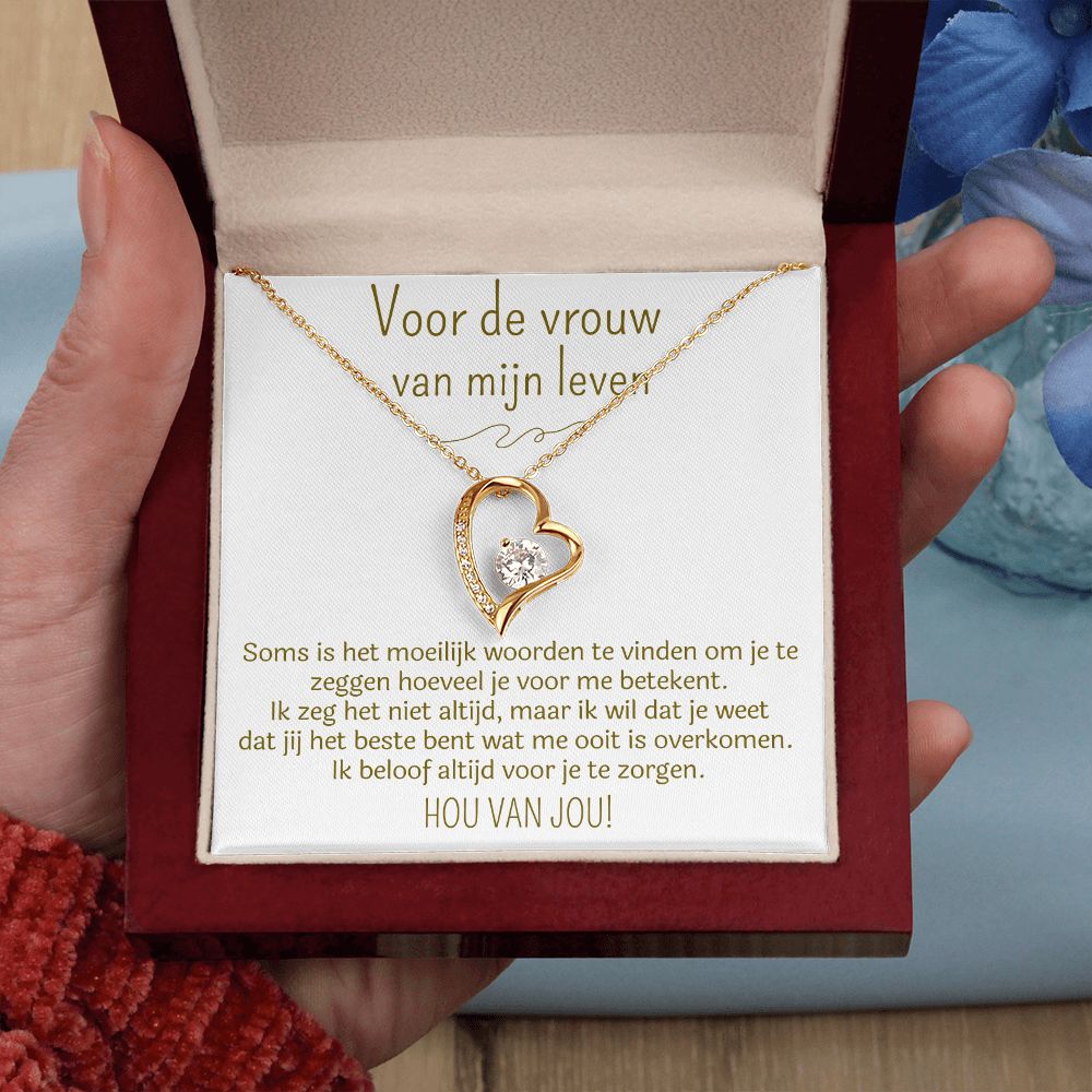 Verzoenen snor kampioen Mooi Verwoord | Cadeau voor Vrouw van mijn leven | Ketting – MooiVerwoord