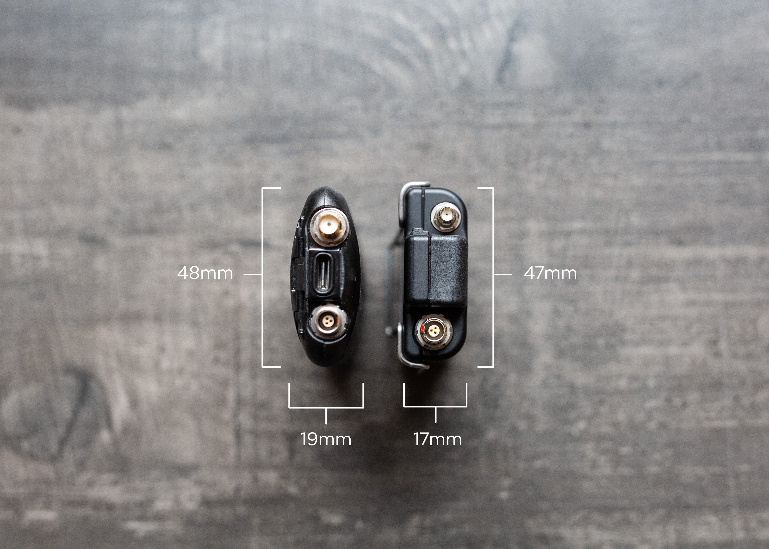 Sound Devices A20-Mini vs Wisycom MTP61 Size Comparison