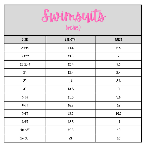 Size Charts – Livi Lane & Co