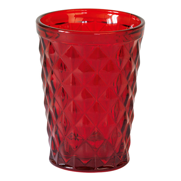 red drinking glasses