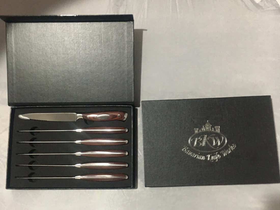 7 pc Steak Knife Set – Model 424 – Bavarian Knife Works