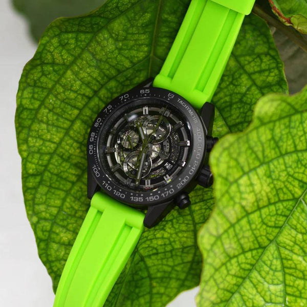 green rubber band for tag heuer