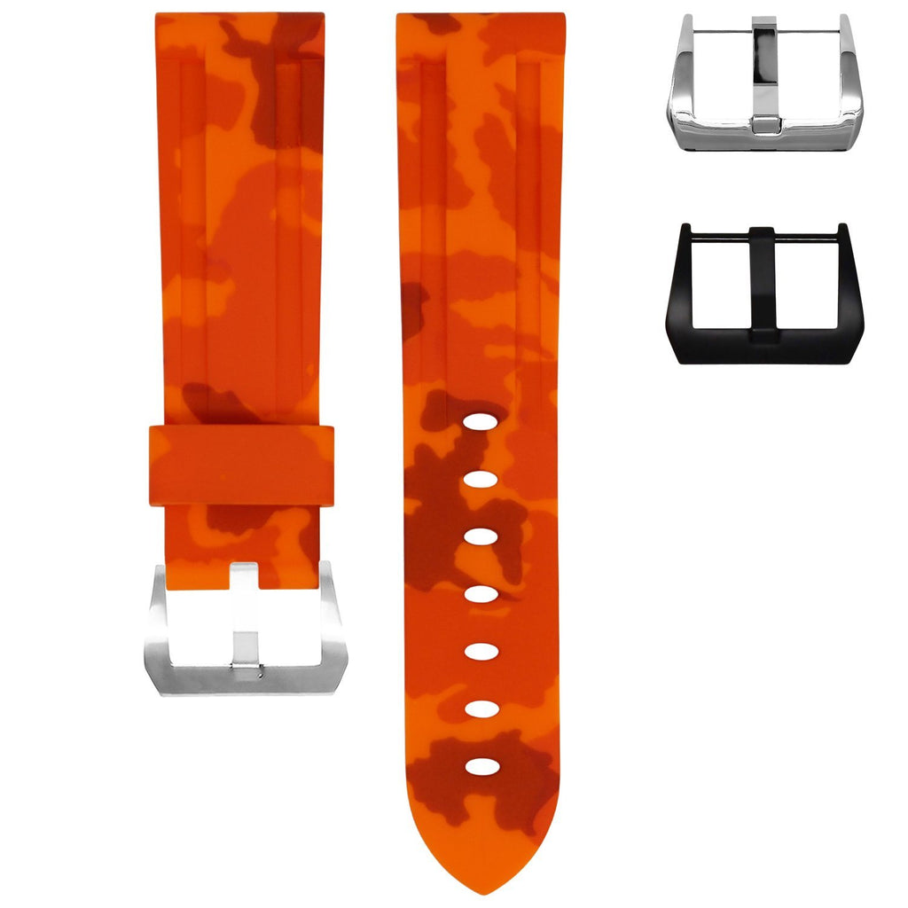 Orange Camo Rubber Watch Strap for Seiko Prospex – Horus Straps