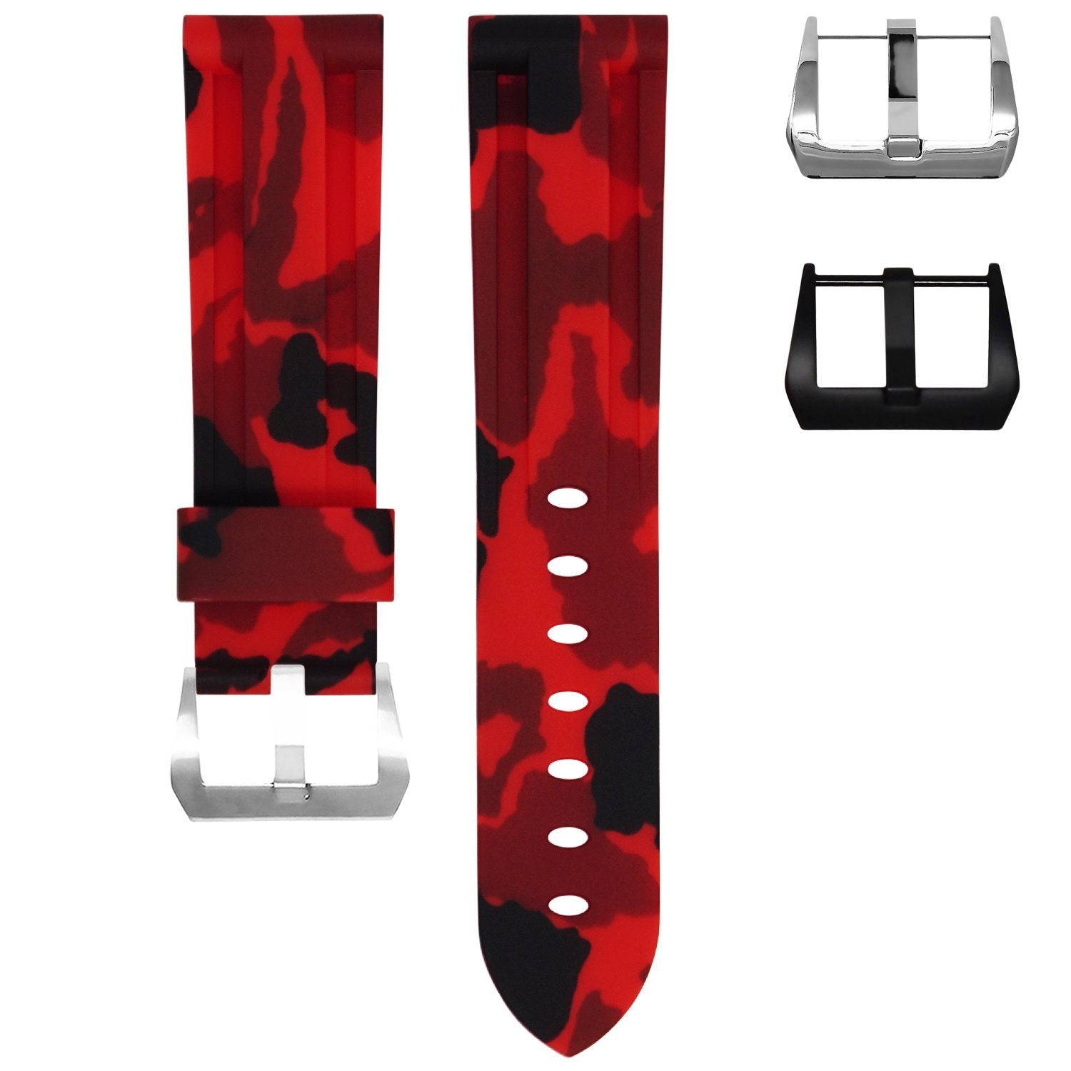 Image of RUBBER STRAP FOR SEIKO PROSPEX - RED CAMO