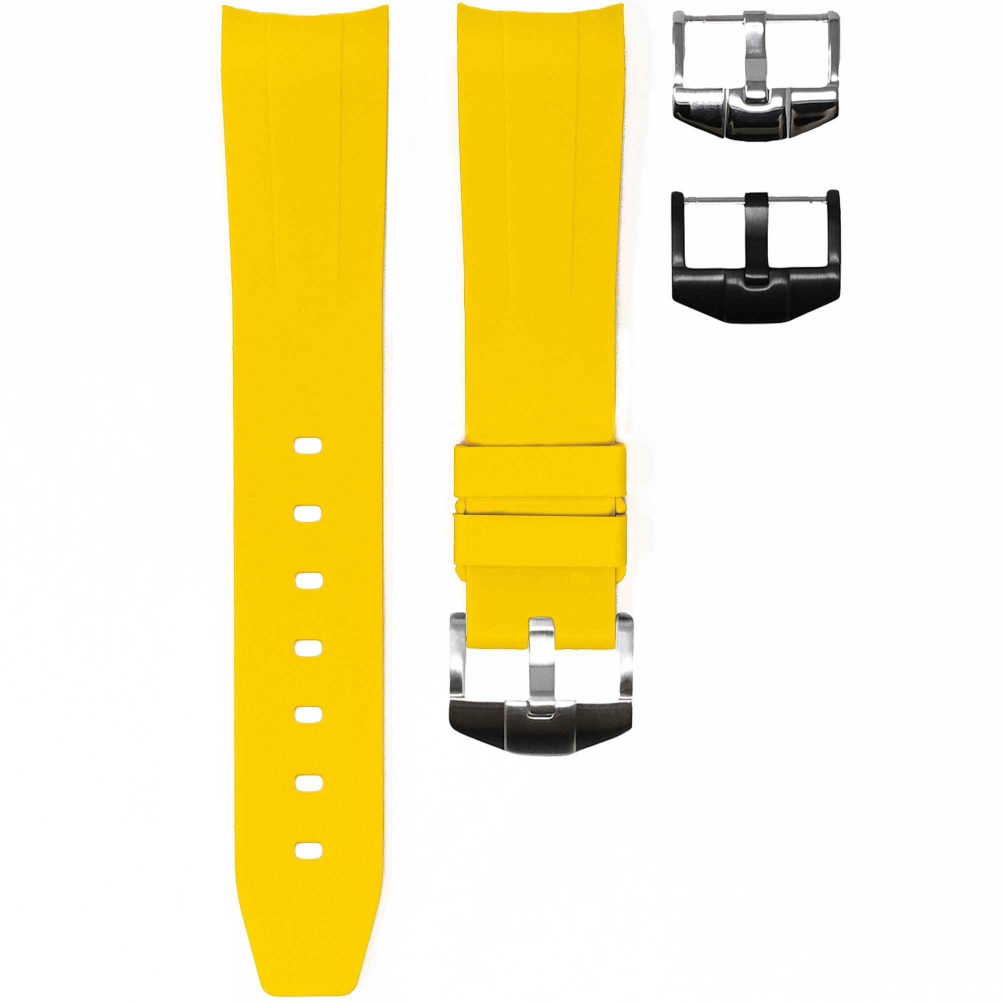 Image of RUBBER STRAP FOR OMEGA X SWATCH MOONSWATCH - SUNSHINE YELLOW A , o 