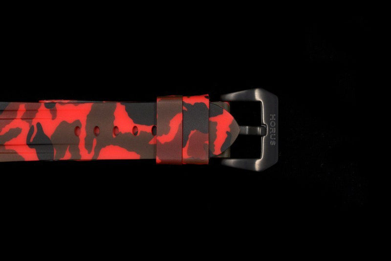 RUBBER STRAP FOR BREITLING BENTLEY MOTORS T - RED CAMO