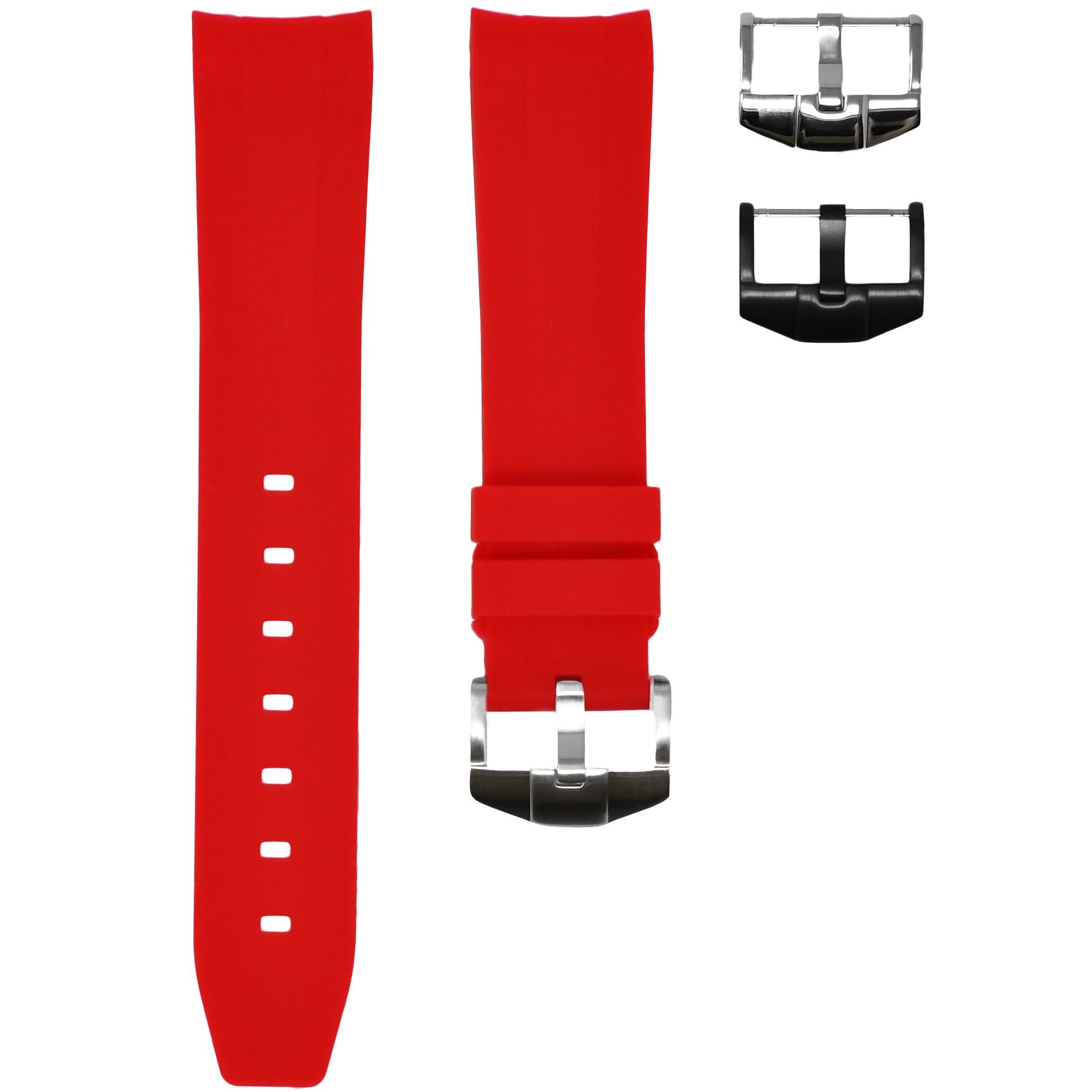 Image of RUBBER STRAP FOR OMEGA SPEEDMASTER - RED  