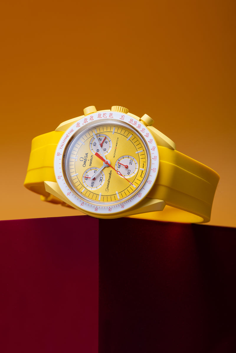 Rubber Strap For Omega X Swatch Moonswatch - Sunshine Yellow