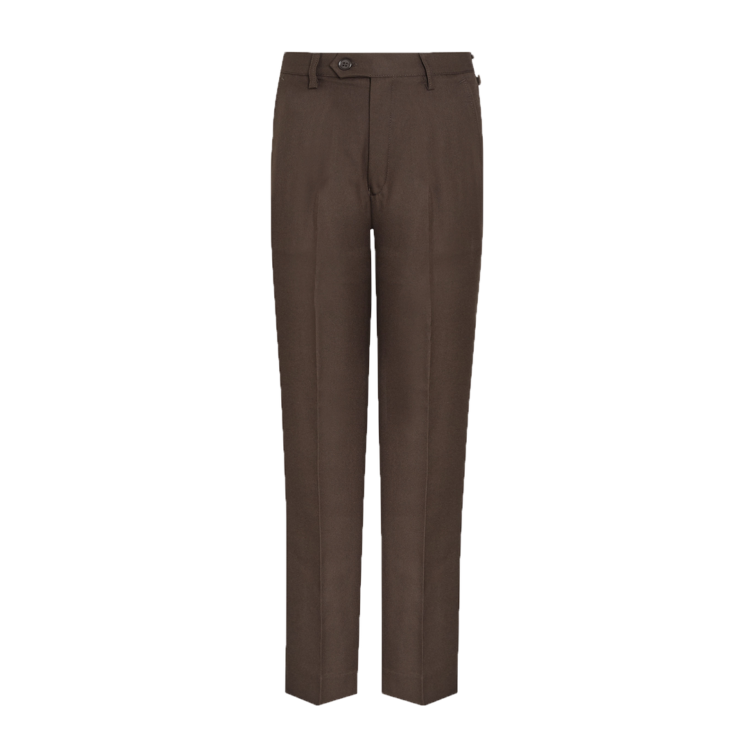 Regular Fit Boys School Trousers - Grey – David Luke Ltd