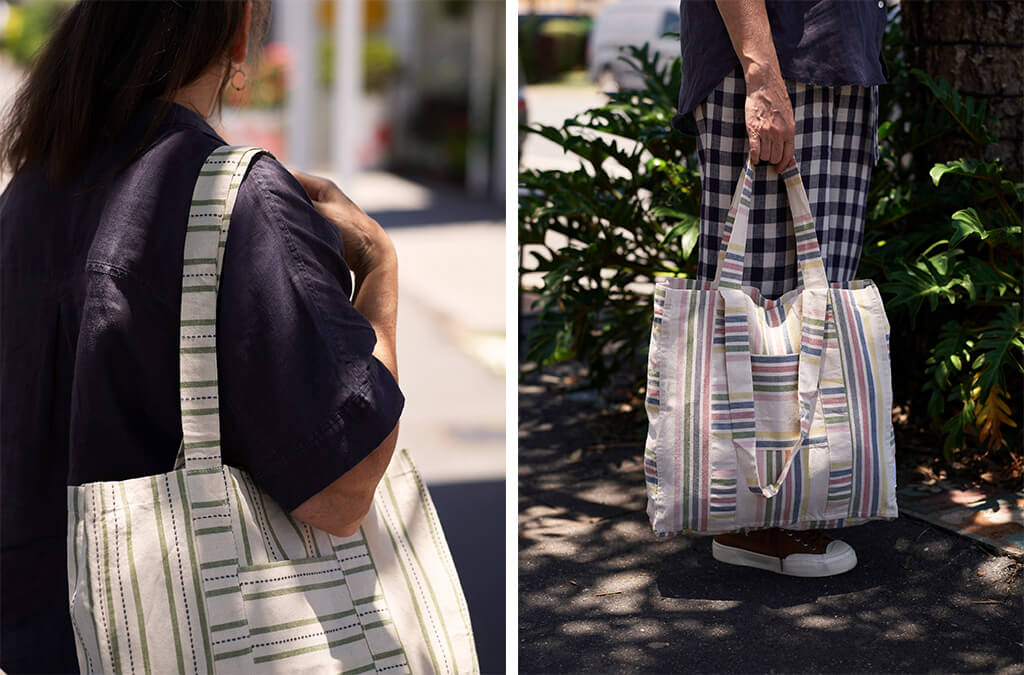 Shopping bags with multiple straps