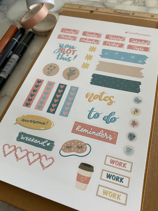 Bullet Journal Stickers - Light Blue Graphic by PlannerPea · Creative  Fabrica