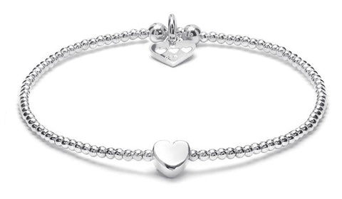 Annie Haak Dainty Boxed Heart Silver Bracelet