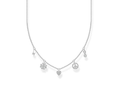 Thomas Sabo Symbols Zirconia Chain Necklace
