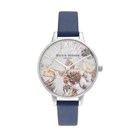 Olivia Burton Marble Florals Navy Watch