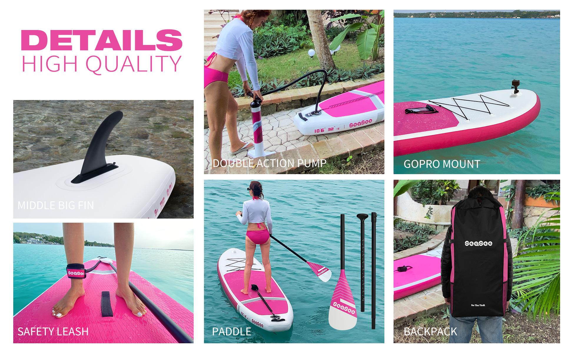 Seaseesup Inflatable Paddle Board Stand Up Paddle Board, Fishing Board