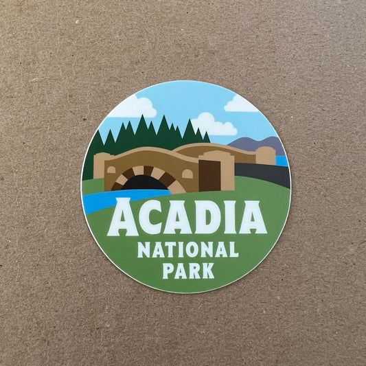 Acadia National Park iron-on patch (Carriage Road, Jordan Pond Bridge, –  FATBIRD