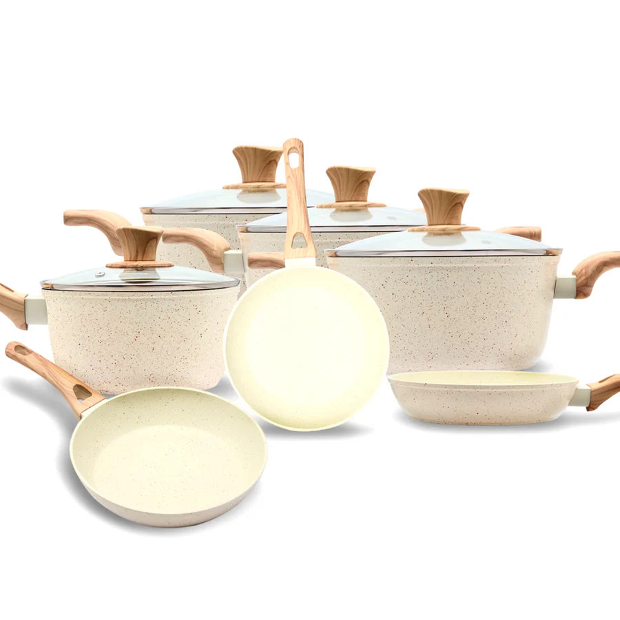 Kit de Panelas 7 Peças Antiaderente com Base Tripla [ BRINDE ESPECIAL ]