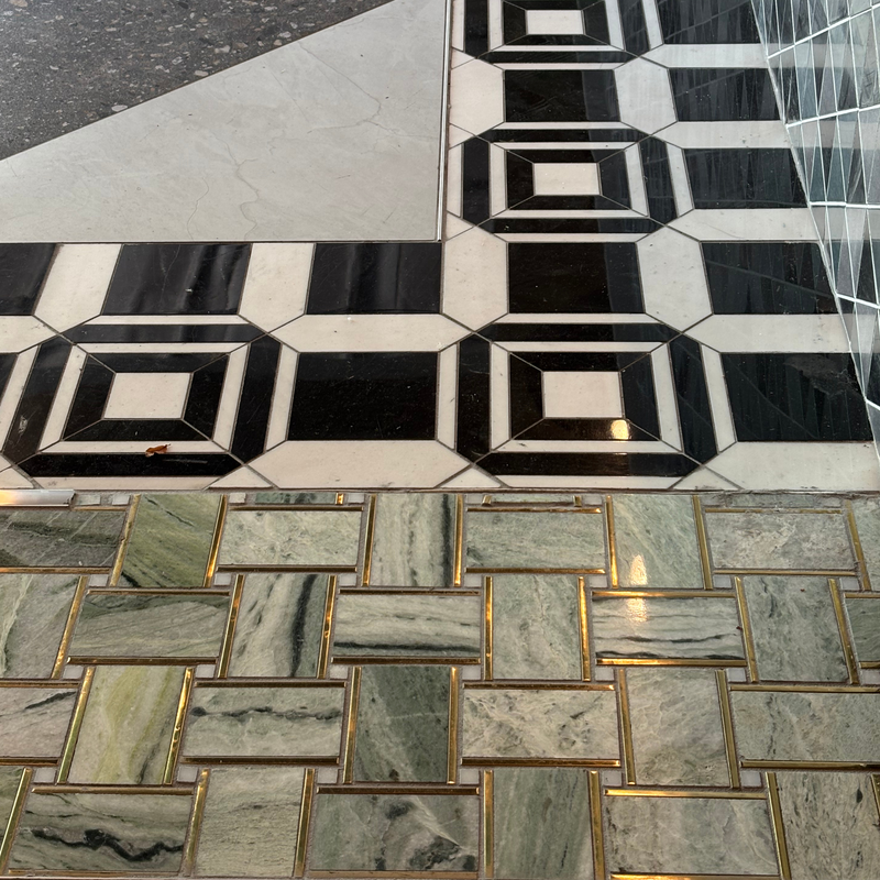 Basketweave Shine - 12" x 12" Marble Mosaic Tile photo 2