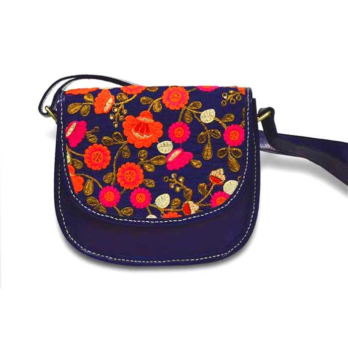 embroidered sling bags