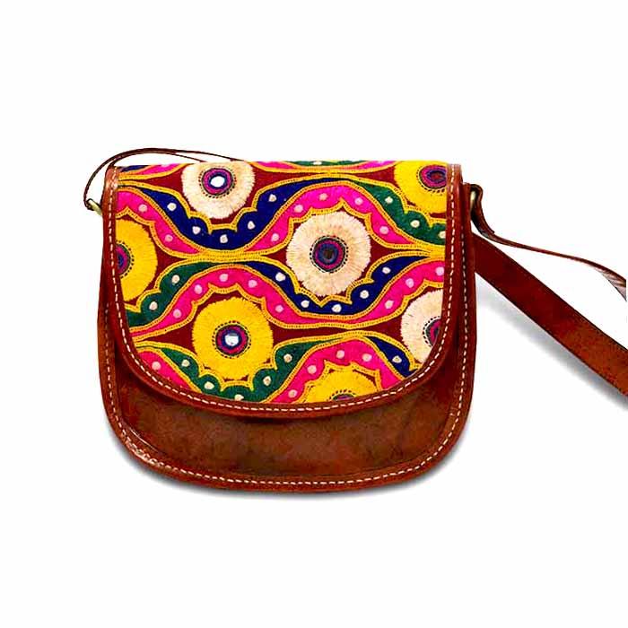 embroidered sling bags