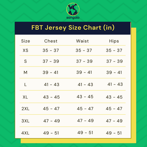 FBT Size Chart