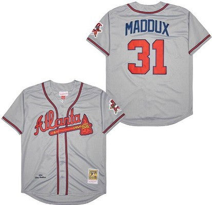 Atlanta Braves #31 Greg Maddux Throwback Jersey – Retro Throwbacks