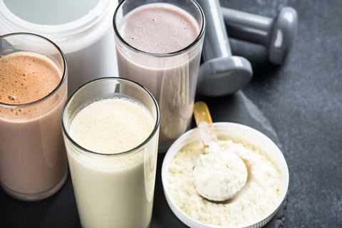 A variety of different bariatric protein shakes.