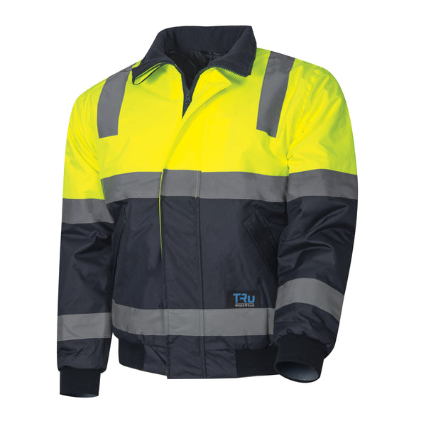 Tru Workwear Hi Vis 2 Tone Pilot Jacket c/w Reflective Tape TJ2946T4 ...