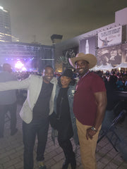 JR Davis, Jermonica Boardley, Dustin Davis at Sheila E concert during NMSDC conference