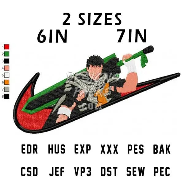 Anime Embroidery Baki Hanma - A.G.E Store anime embroidery patterns