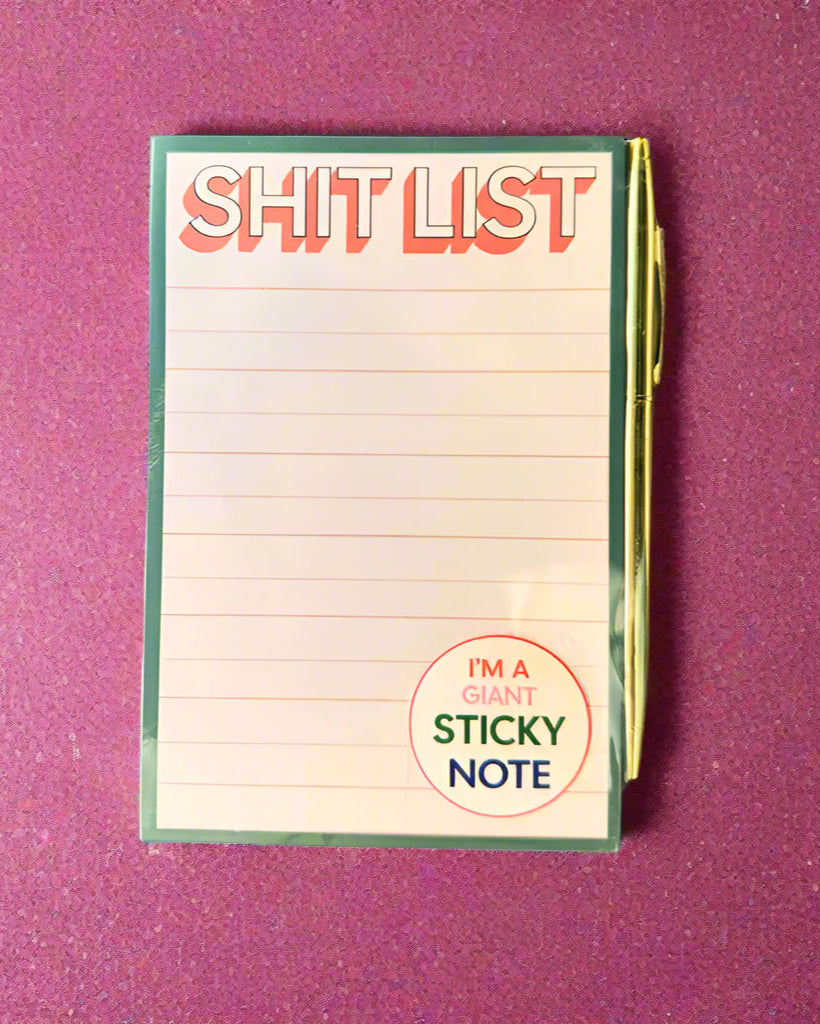 Shit List Notepad Sticky Note
