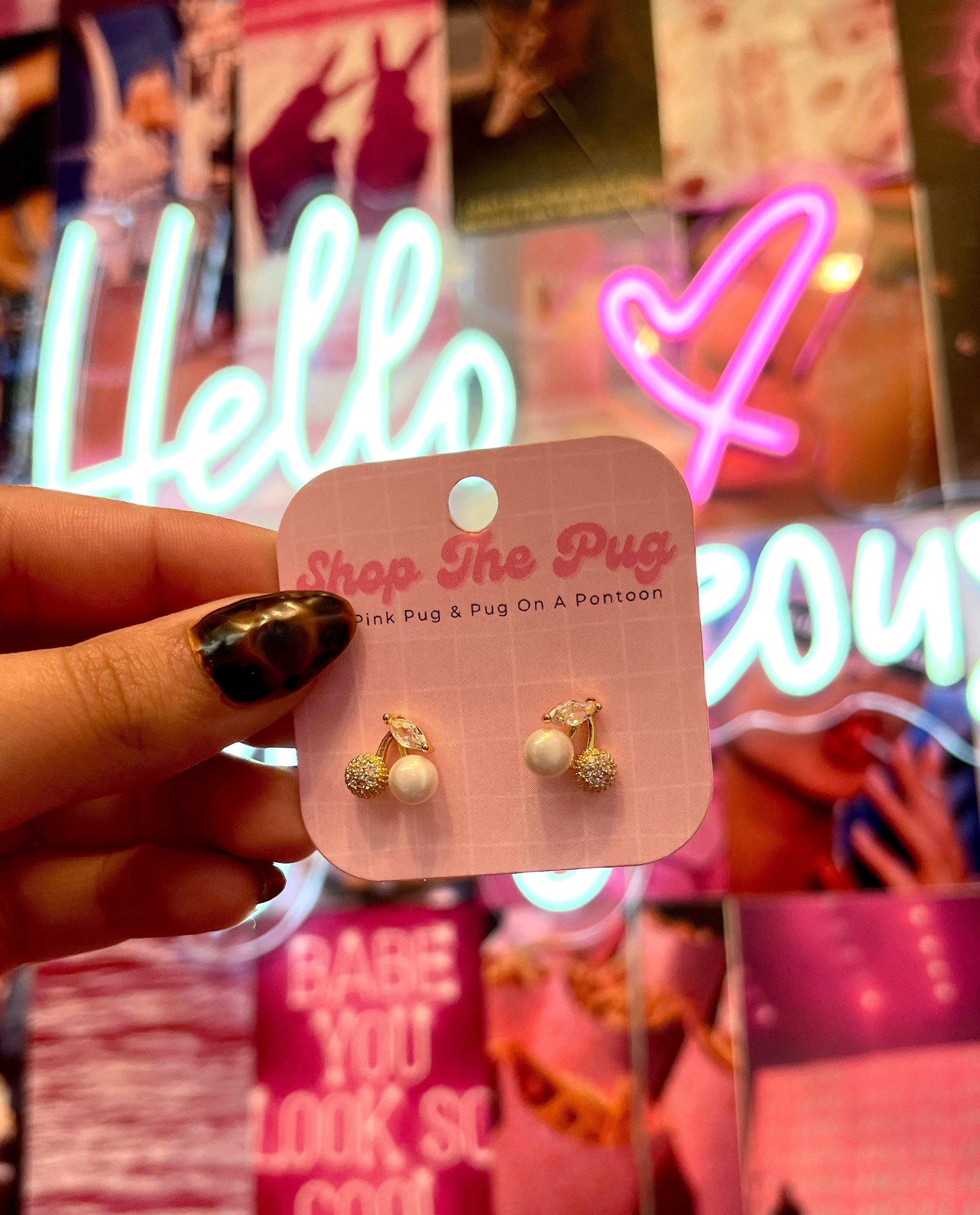 The Remi 14K Dipped Pearl Cherry Earrings